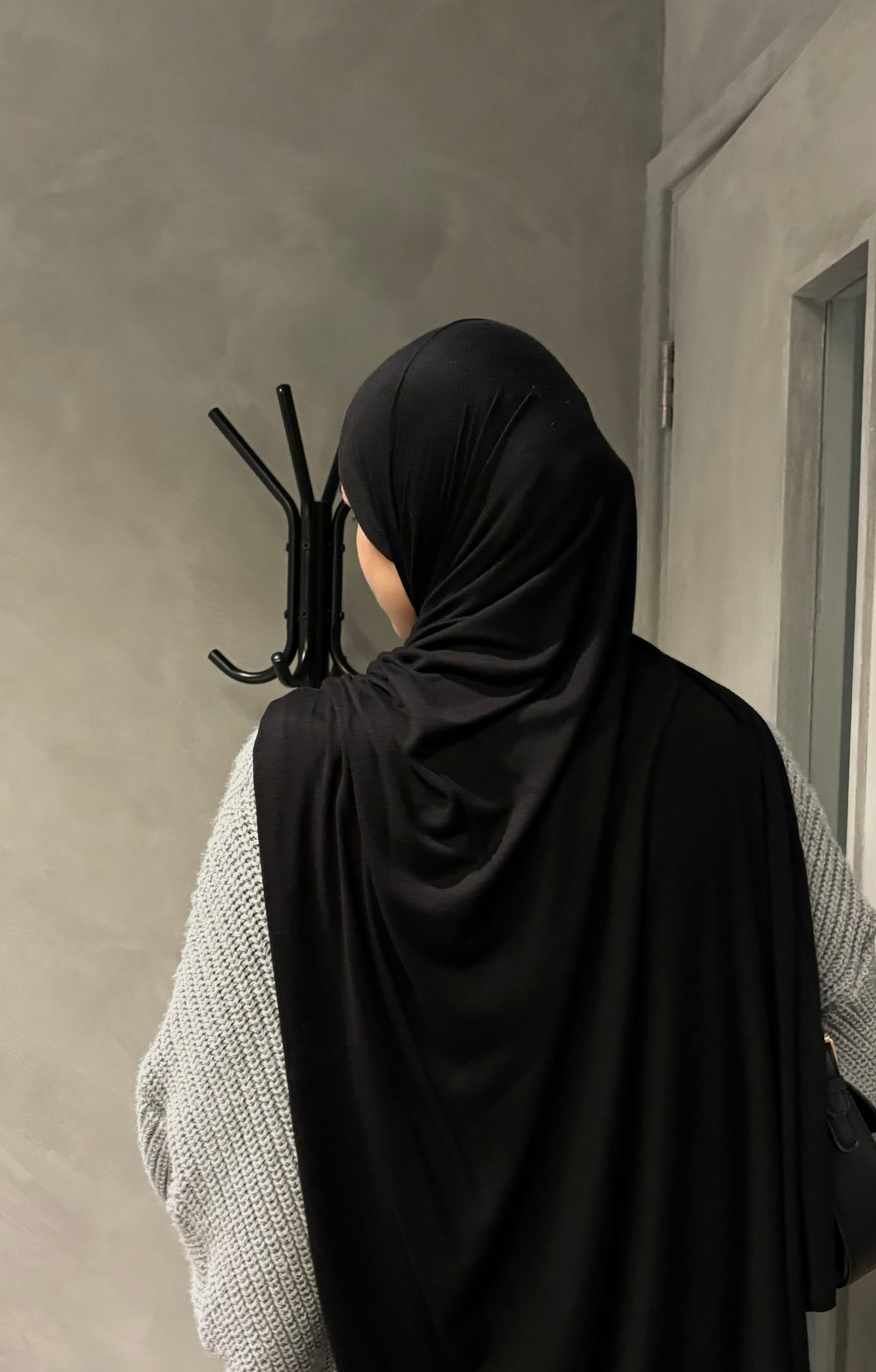 BLACK jersey hijab
