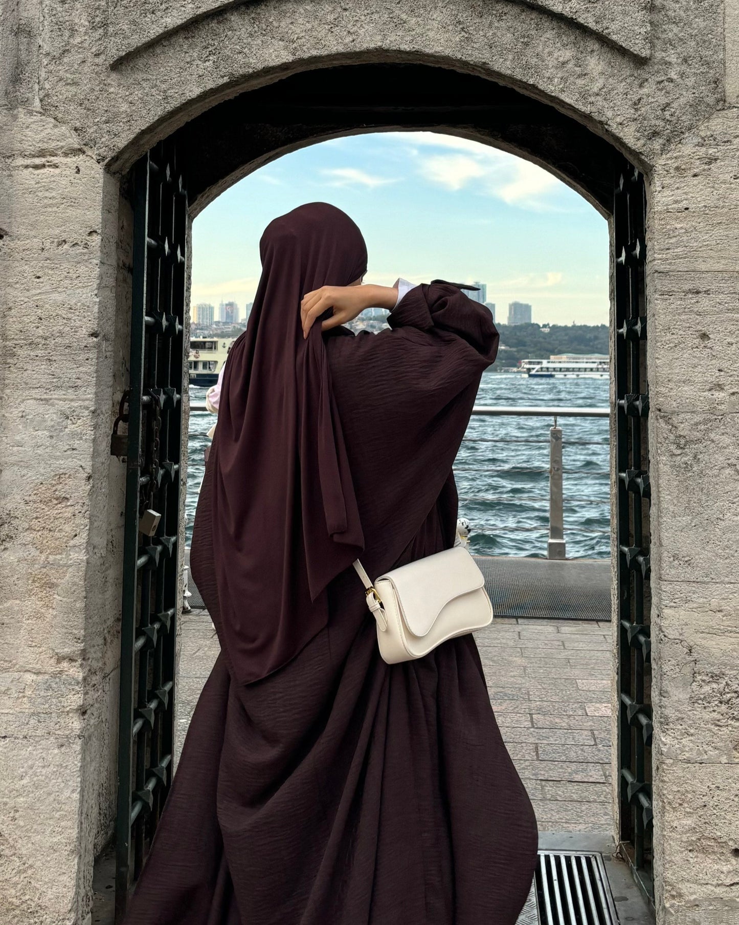 Chocolate jersey hijab