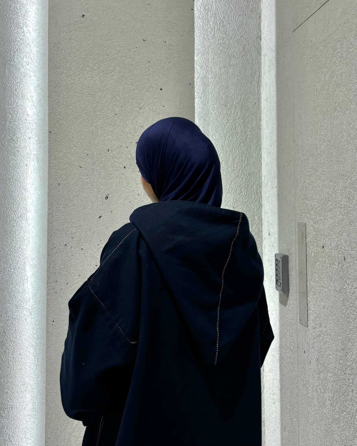 Midnight blue Jersey hijab