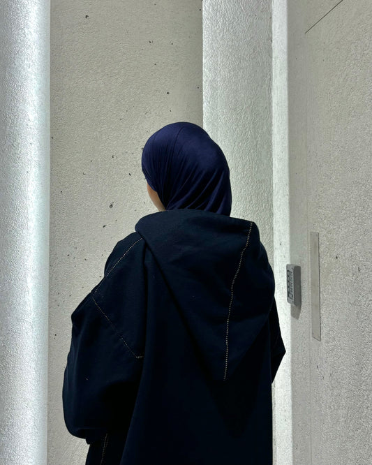 Midnight blue Jersey hijab