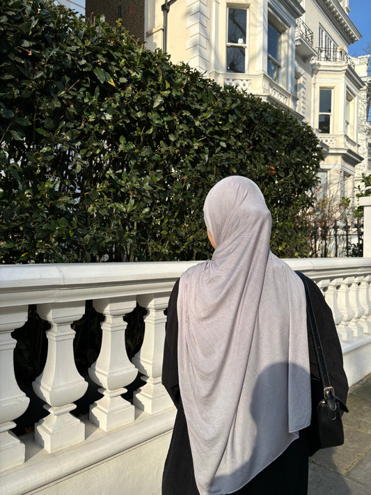 Silver jersey hijab