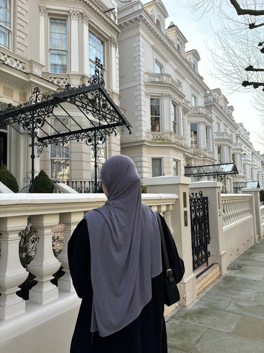 Thunder grey jersey hijab