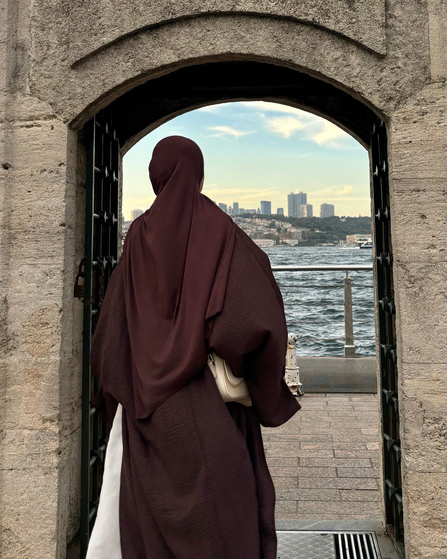 Chocolate jersey hijab